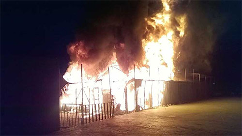 Un incendio arrasa el campo de refugiados de Moria, en Grecia